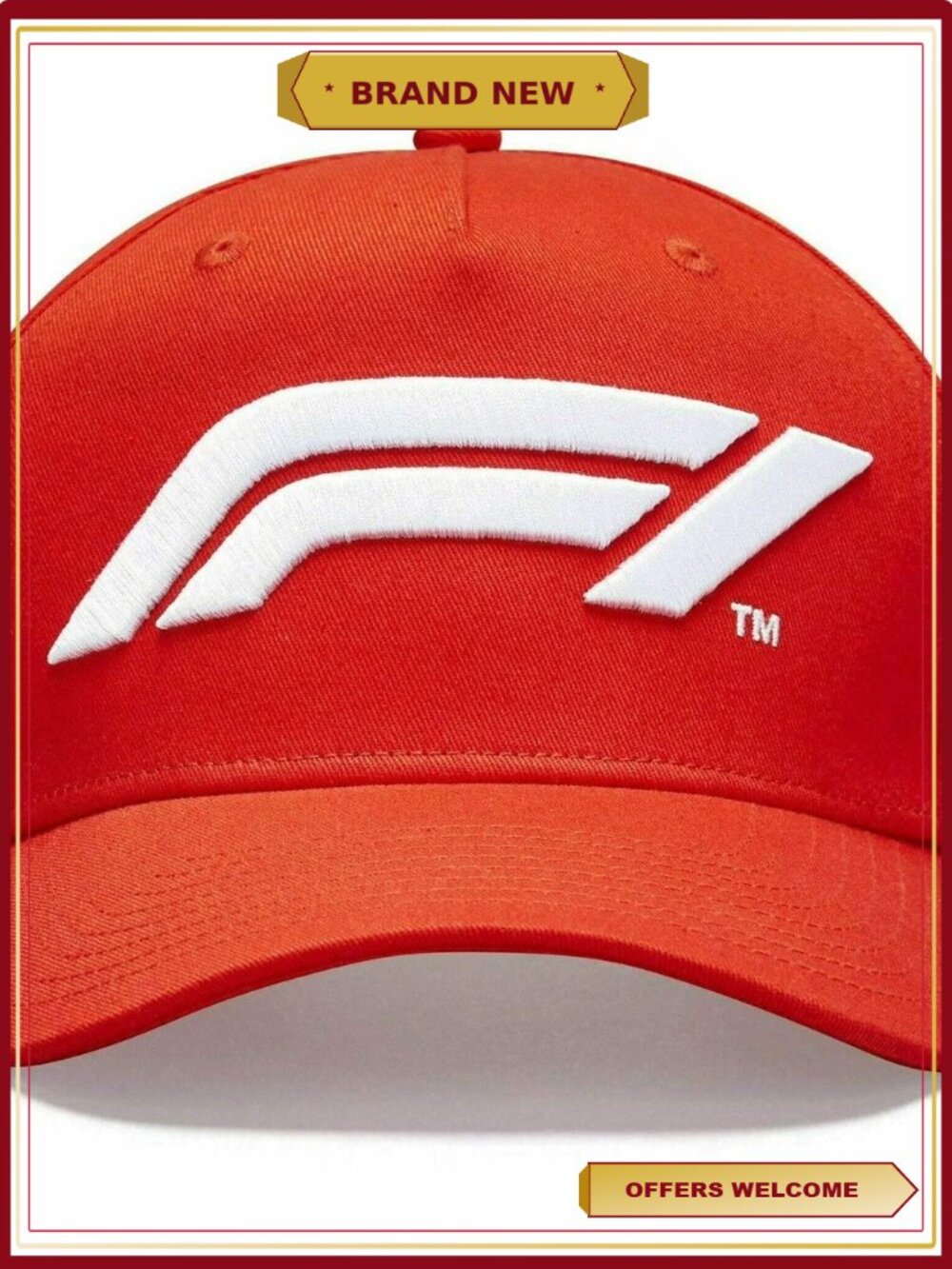F1 Formula 1 Unisex Large Logo Baseball Cap 100% Cotton Adjustable